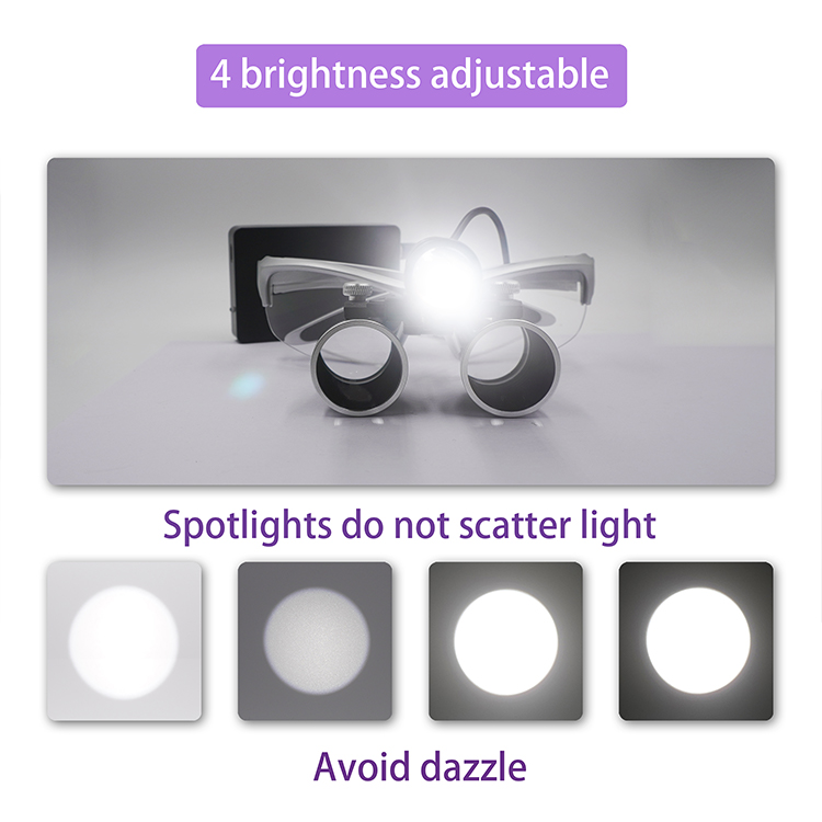 Dental LED Head Light Lamp 2.5X 3.5X Dentist Surgical Headlight Magnification Binocular Loupes for Lab Dentistry Equipment