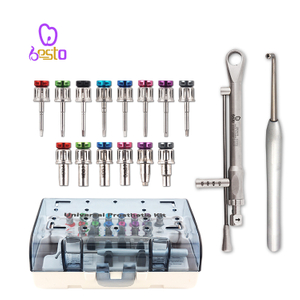 Dental Universal Restoration Tools Kit Implant Screw Driver Colorful Torque Wrench Ratchet 10-70NCM with 12Pcs Screw