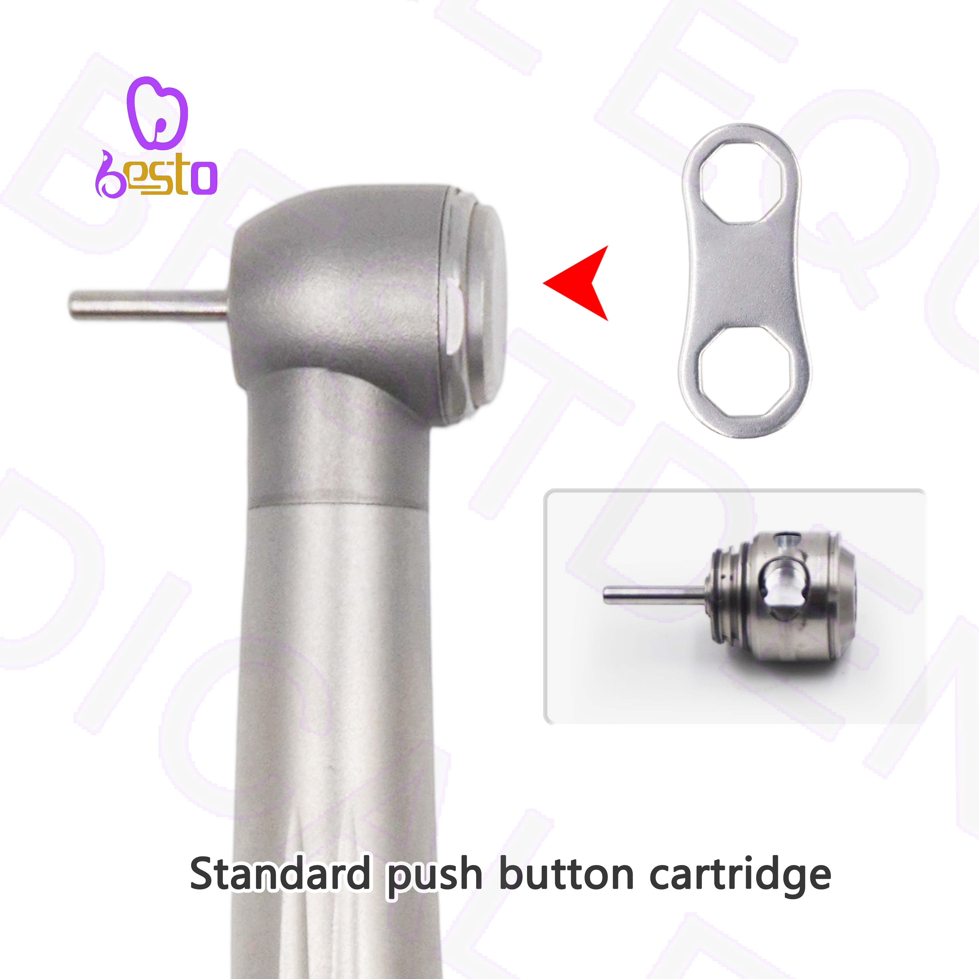 Dentistry Equipment Air Turbine Handpiece Stainless Steel High Speed Dental Tip 4 Water Sprays Handpieces 2holes Standard Head