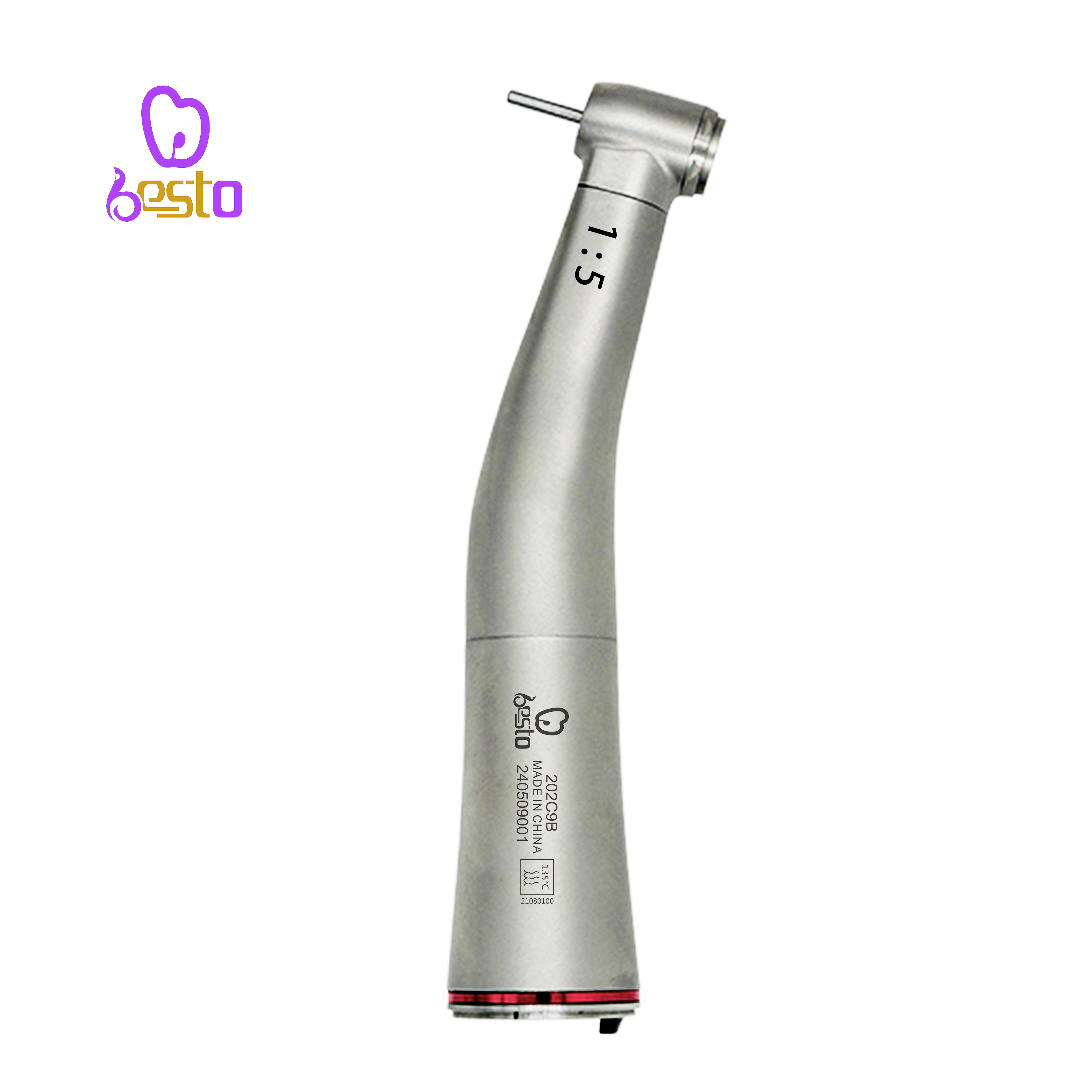 1:5 Increasing Fiber Optic Contra Angle Red Ring Dental Handpiece 