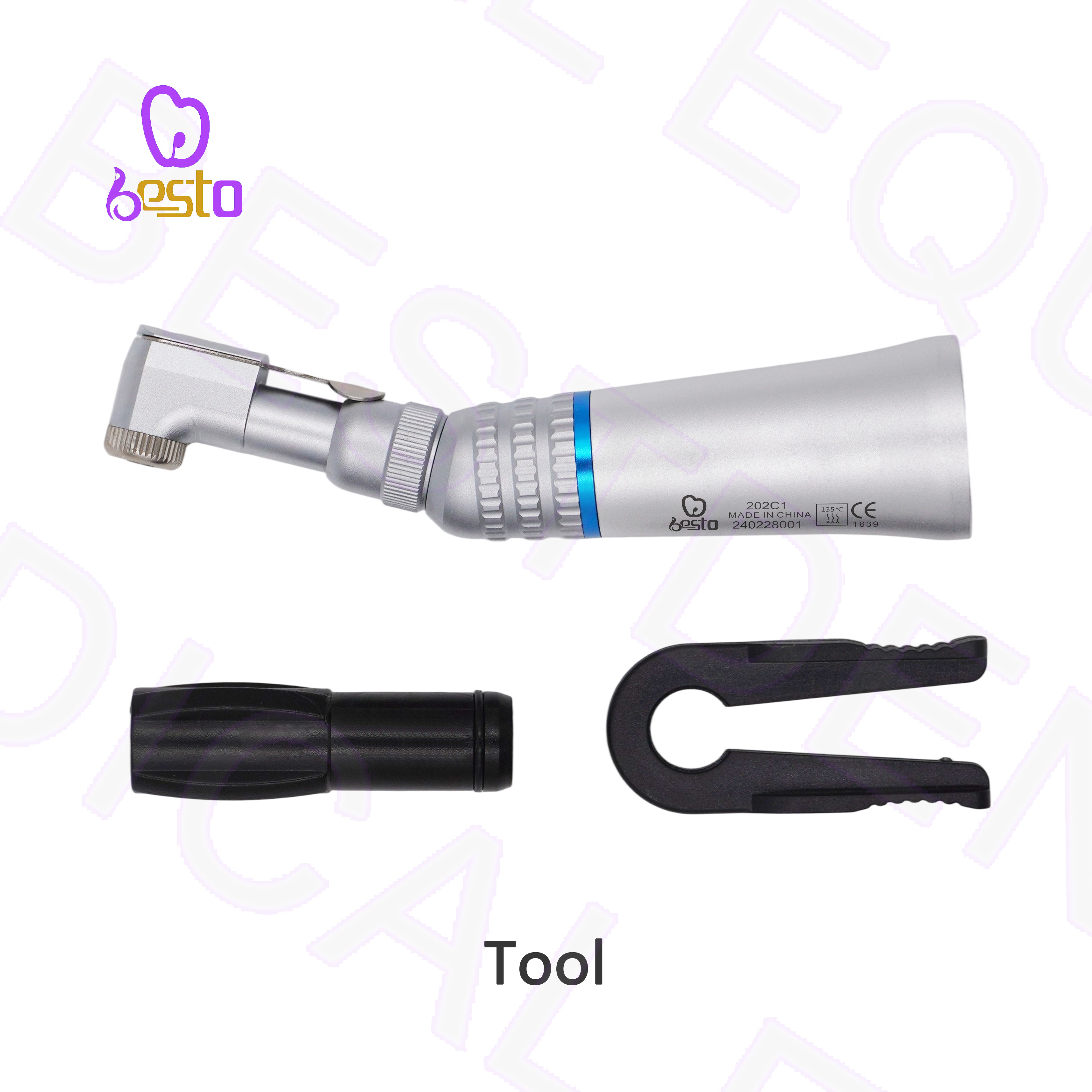 Dental Slow Low Speed Handpiece Wrench Key Contra Angle Stainless Steel Handpiece Air Turbine E-type for Lab Dentist