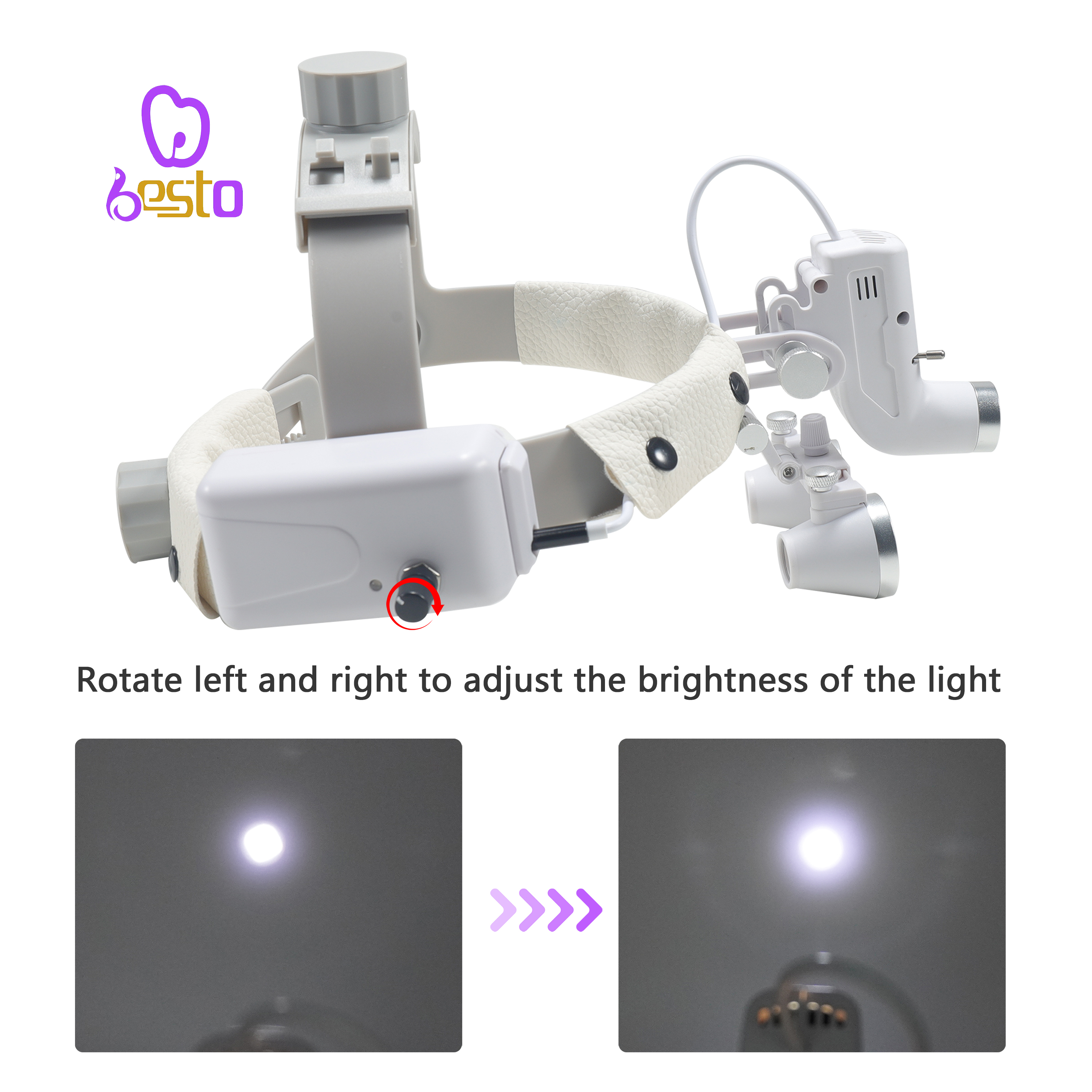 Dental LED Head Light Lamp 5W 2.5X 3.5X Dentisit Surgical Headlight Magnification Binocular Loupes For Lab Equipment 