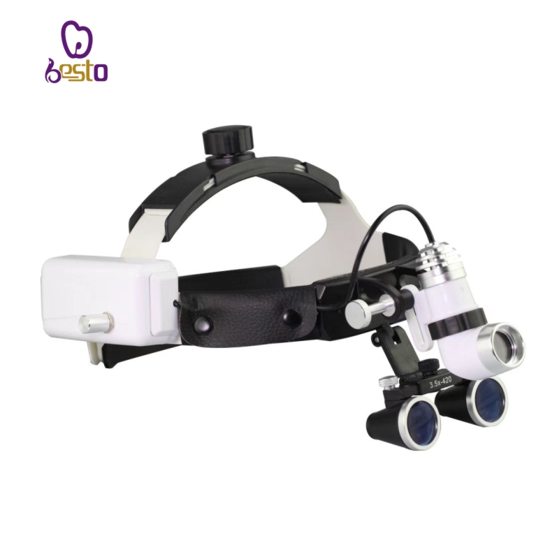 Dental LED Head Light Lamp Dentisit Surgical Headlight Magnification Binocular 2.5X 3.5X Loupes For Lab Equipment 