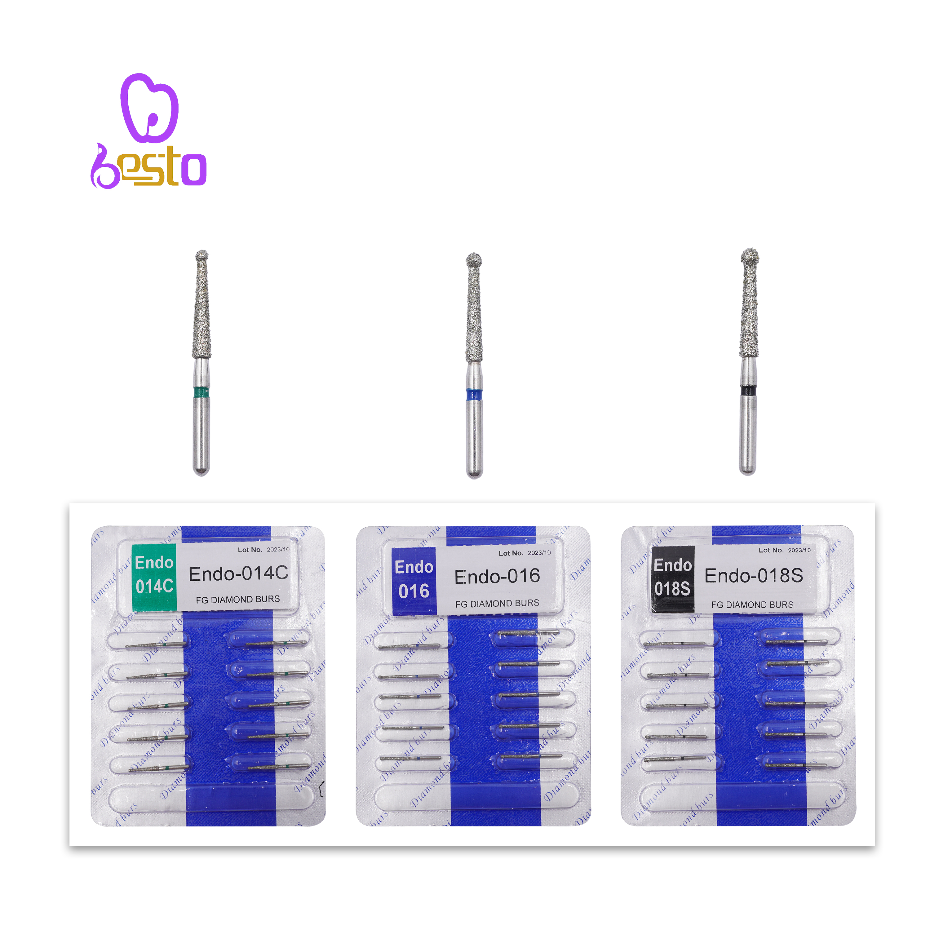 Dental Burs High Speed Diamond Kit Diamond Bur Fg Handpiece Turbine Set Dental Burs