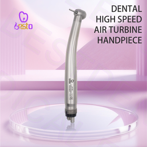 Dental Tips Push Button High Speed Dental Drill Stainless Steel 4holes Mini Head Dentistry Air Turbine Handpiece