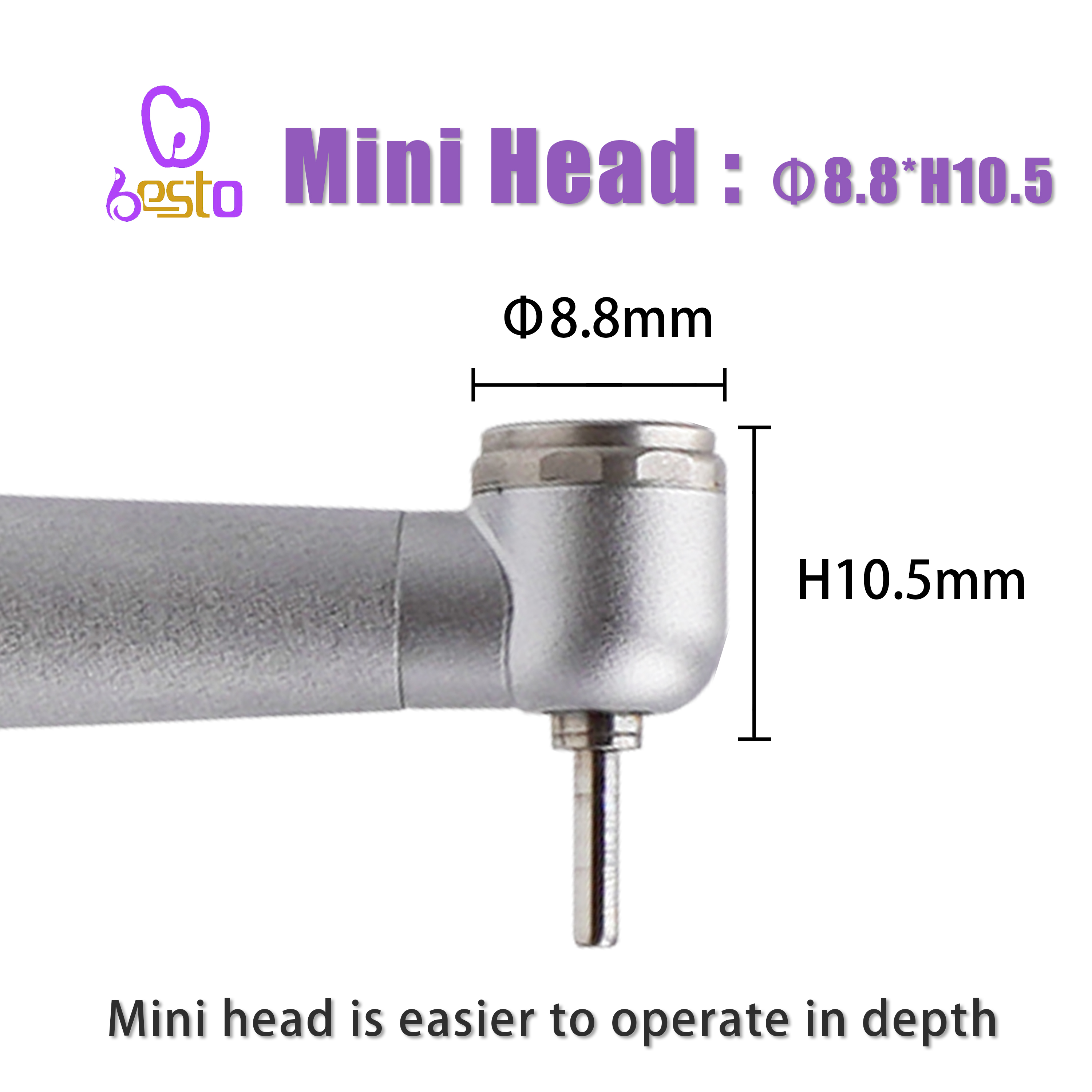 Dental Turbine Tips Push Button Ceramic Bearing High Speed AirTurbine Handpiece