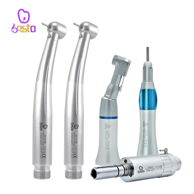 Dental LED High Speed Handpiece 2 Holes Air Turbine Low Speed Handpiece 