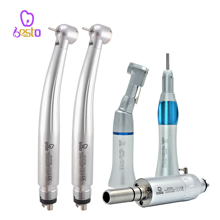 Dental LED High Speed Handpiece 4 Holes Air Turbine Low Speed Handpiece 