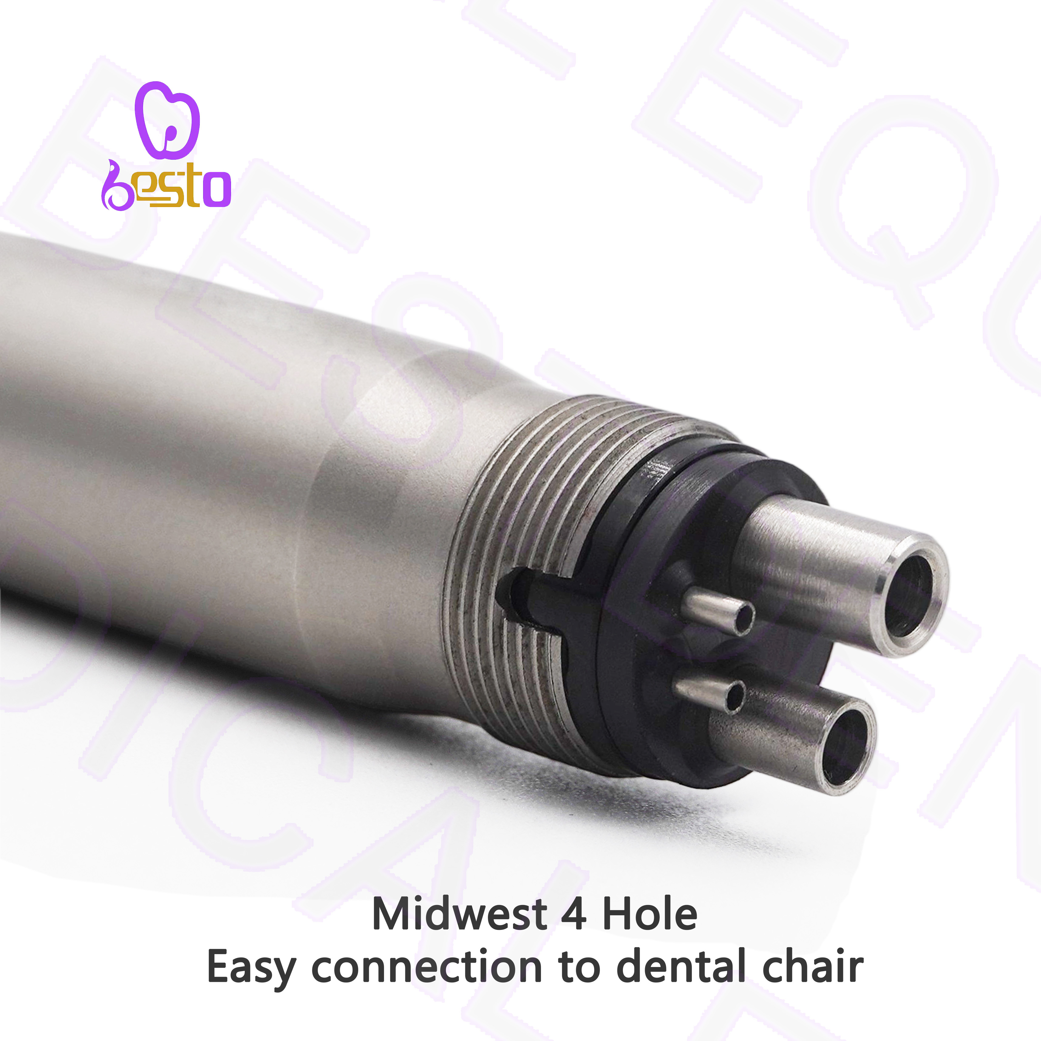 Dental Tips Push Button High Speed Dental Drill Stainless Steel 4holes Mini Head Dentistry Air Turbine Handpiece