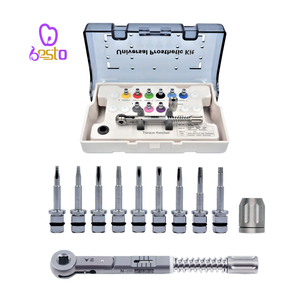 Dental Universal Prosthetic Tools Kit Implant Torque Wrench Ratchet With 9PCS Screw Drivers For Implantology Dental Tools