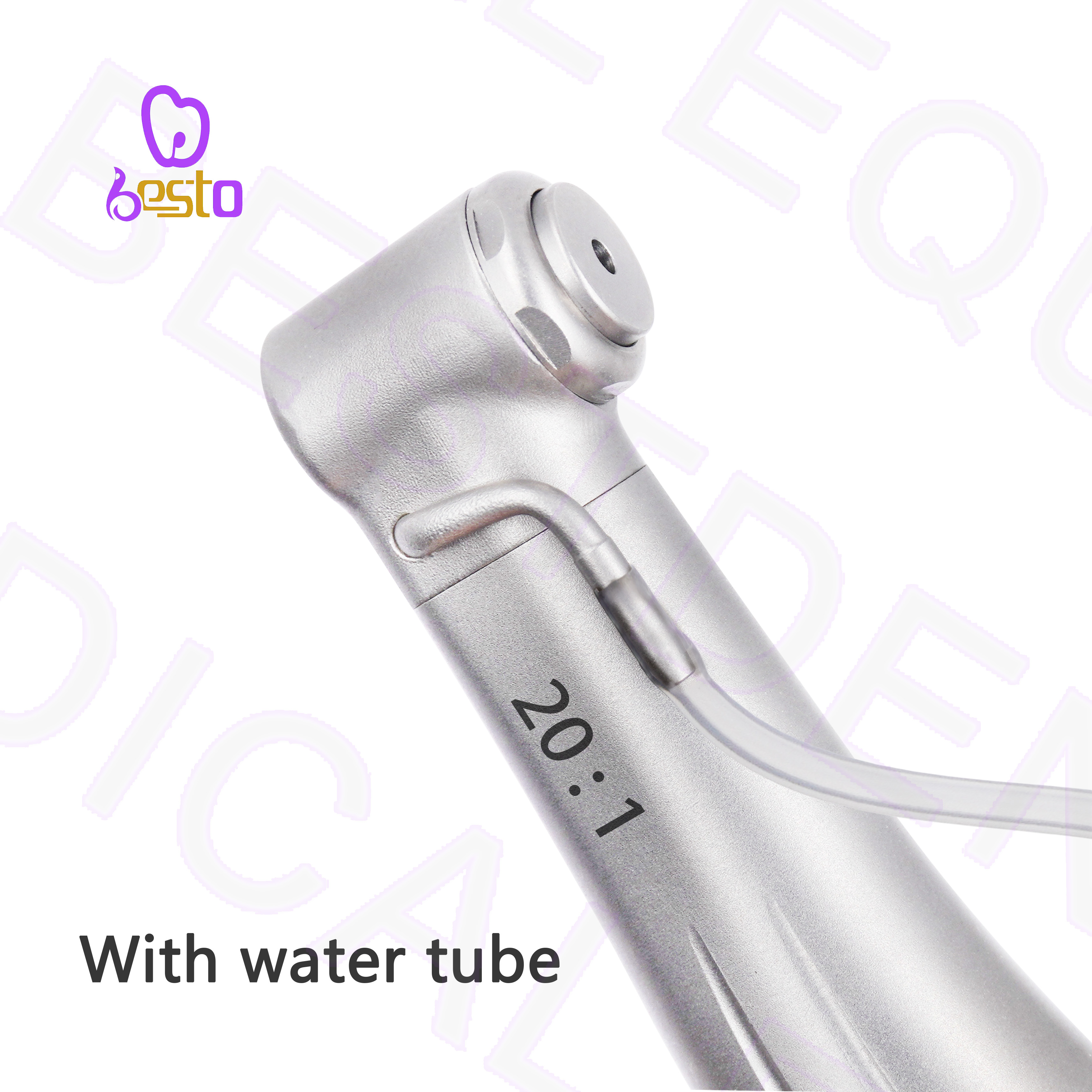 Fiber Optic Dental Low Speed Handpiece 20:1 Implant Contra Angle Push Button Stainless Steel Dental Implant Handpiece