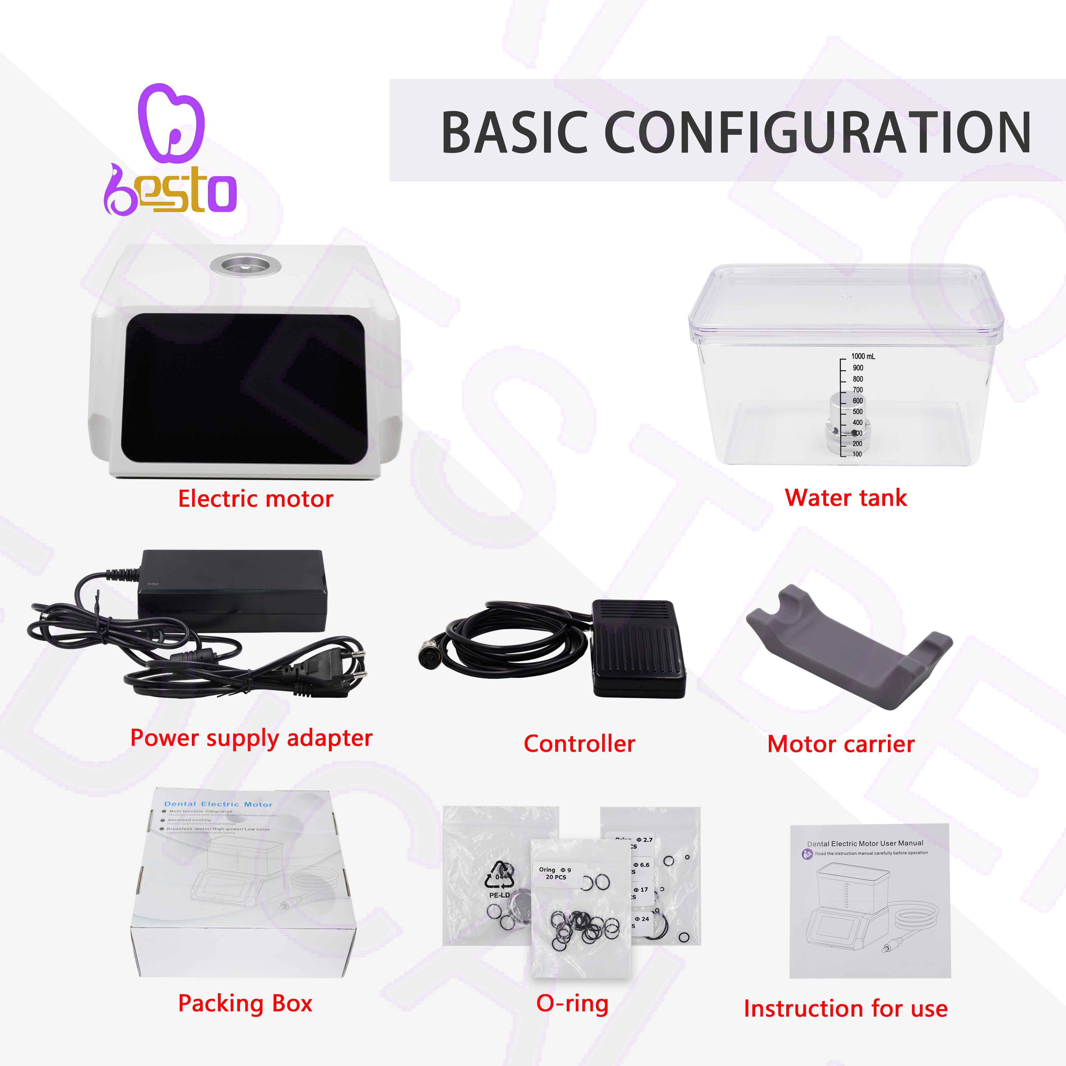 Portable Brushless Dental Electric Micro Motor Handpiece Turbine Power Source Plastic Automatic Water Supply Bottle