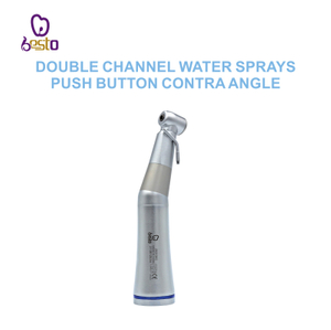 Dental Double Channel Water Sprays Push Button Contra Angle