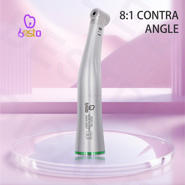 Dental Endo Handpiece 8:1 Contra Angle Endodontic Push Button Standard Head Low Speed Handpiece