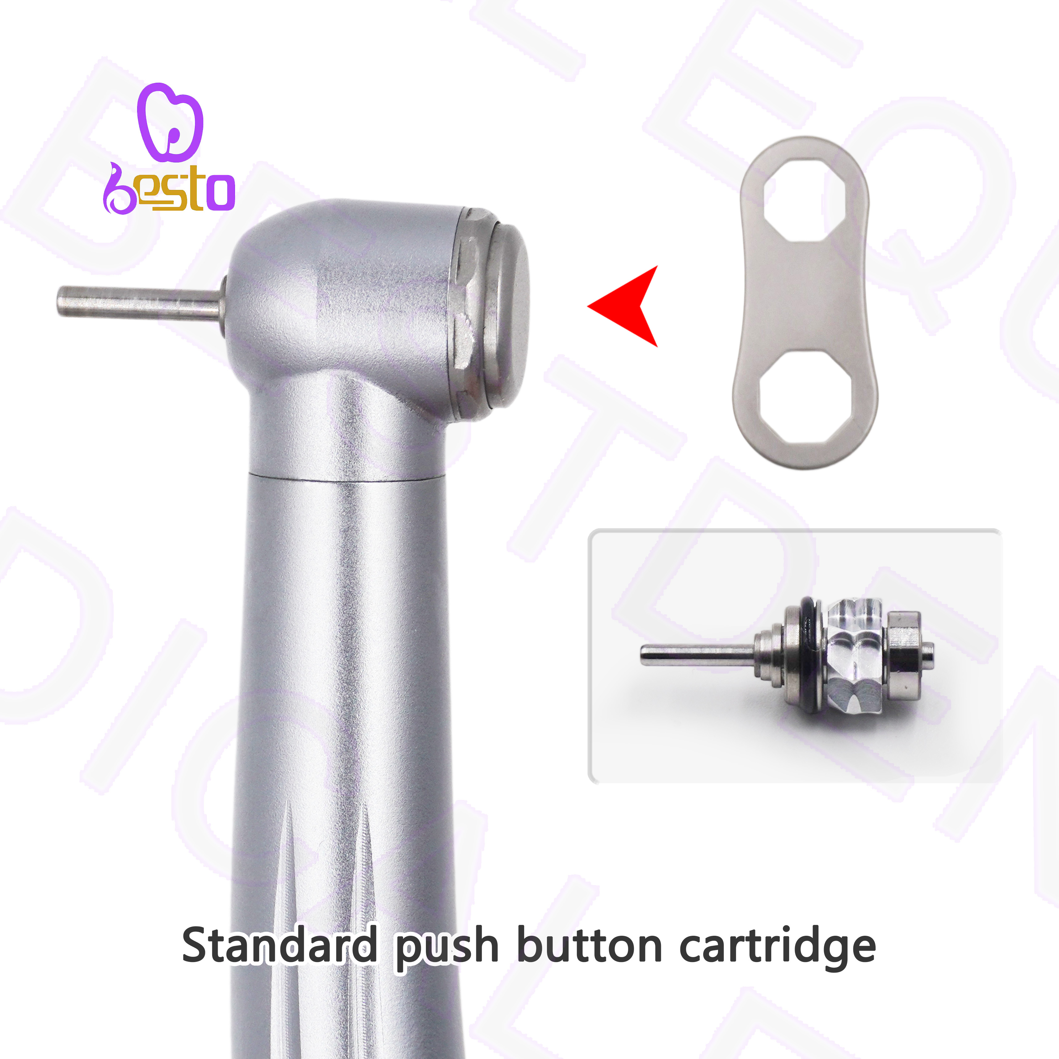 Dental Handpiece High Speed Turbine with Anti Backflow Stainless Steel Single Spray Handpiece Dentistry Equipment