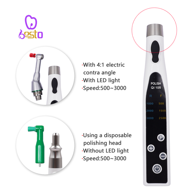 Dental Electric Polishing Motor Wireless Electric 3000rpm Straight Prophy Head Polishing Motor 