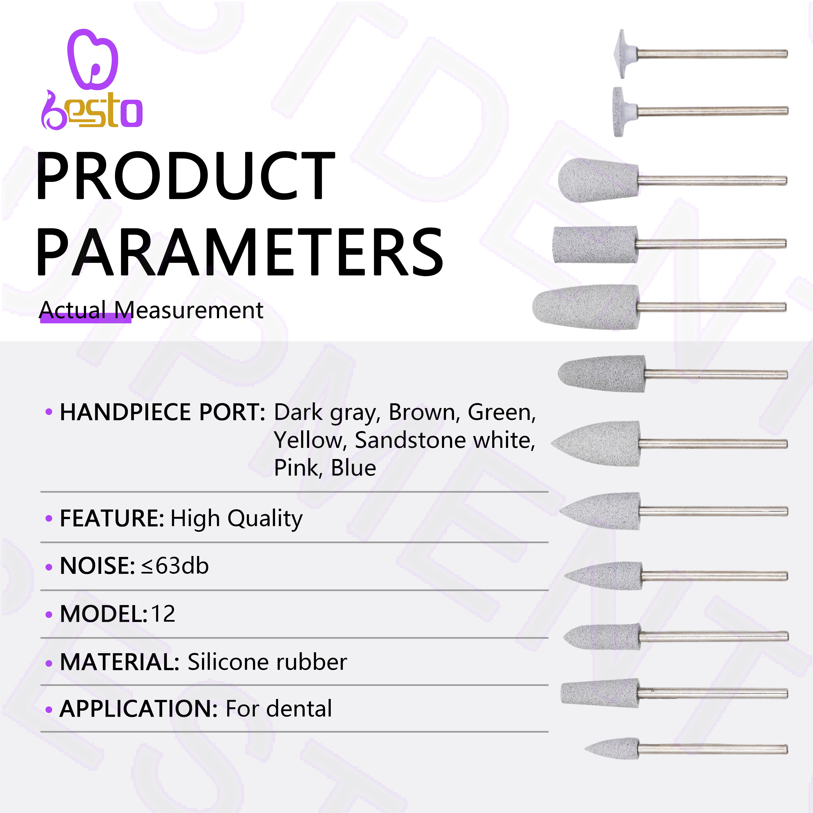 12pcs/box Dental Polishing Composite Kit Resin Polishing Disc Kit Dental Rubber Polisher