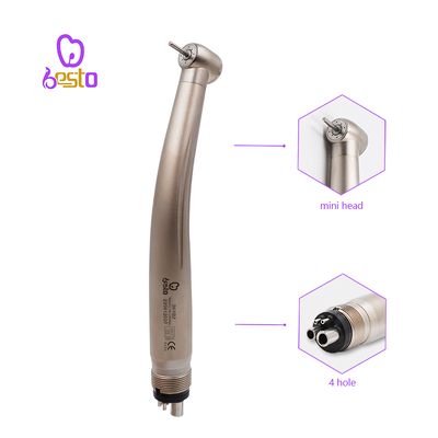 Dental Tips Push Button High Speed Dental Drill Stainless Steel 4holes Mini Head Dentistry Air Turbine Handpiece