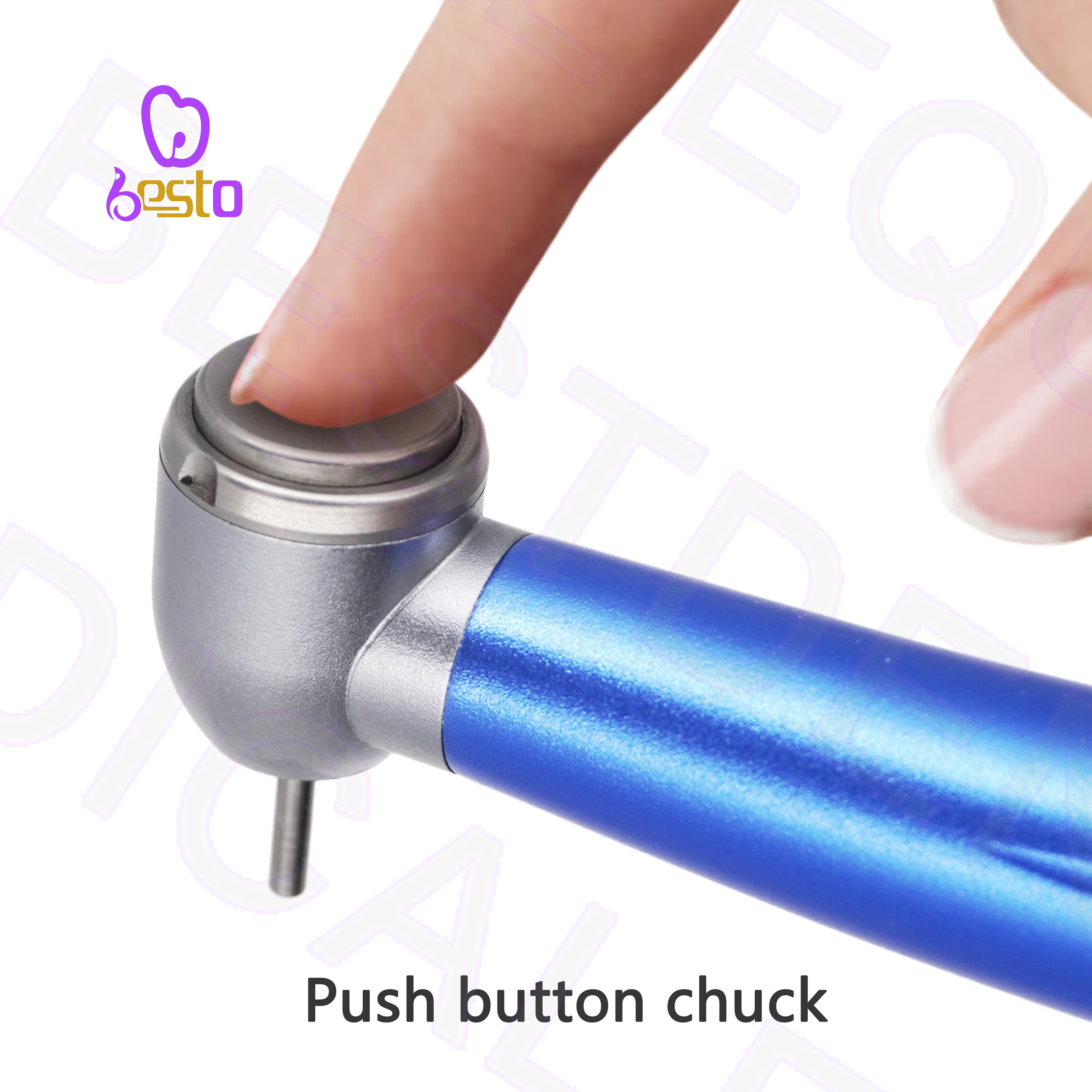Dental High Speed Handpiece Blue Color Torque Head Turbine Stainless Steel Air Turbine Polishing Handpiece Dentistry Equipment