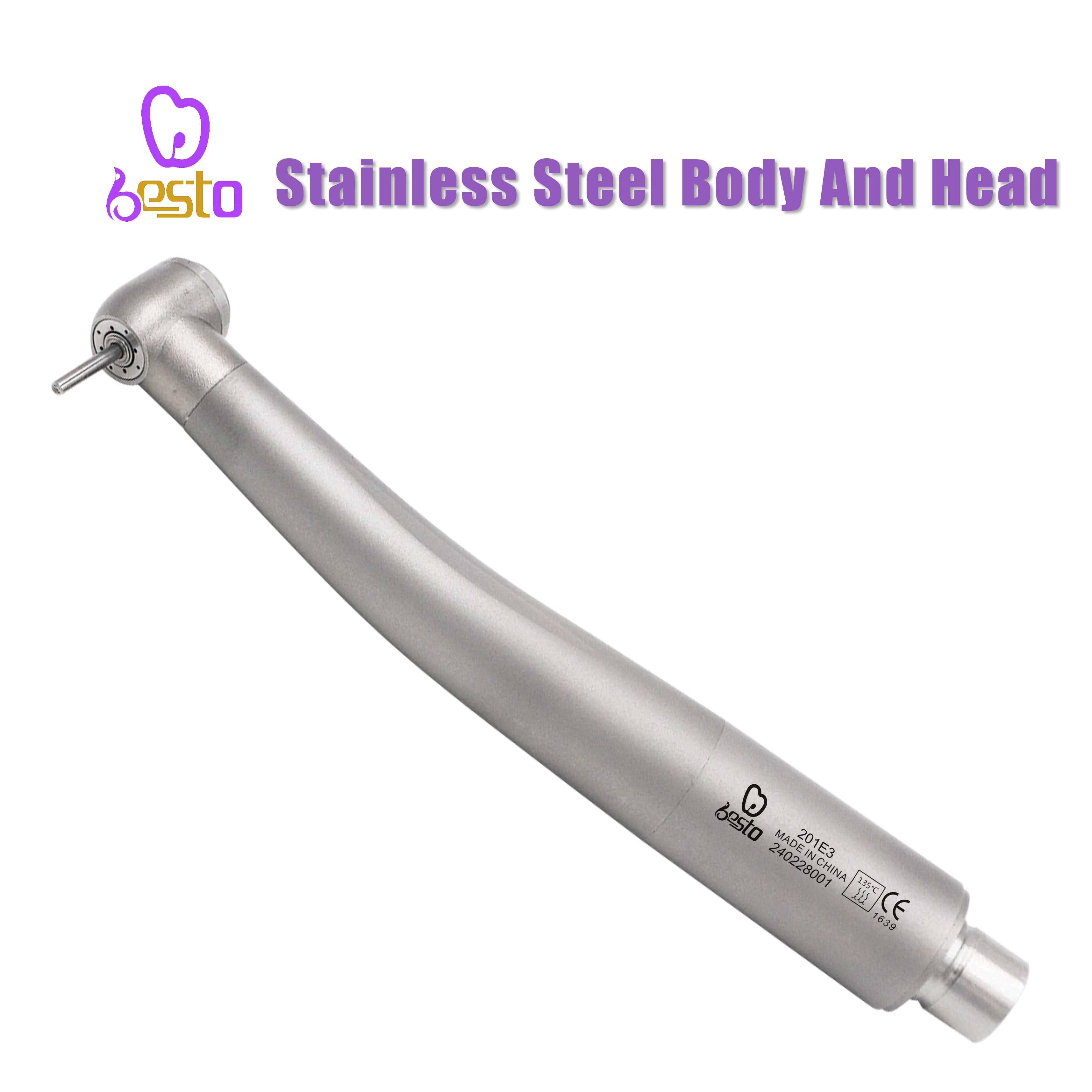 Dental Air Turbine Tips Push Button Ceramic Bearing High Speed Handpiece