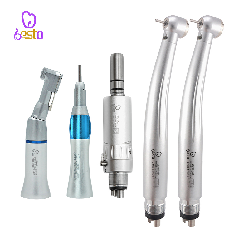 Dental LED High Speed Handpiece 4 Holes Air Turbine Low Speed Handpiece 
