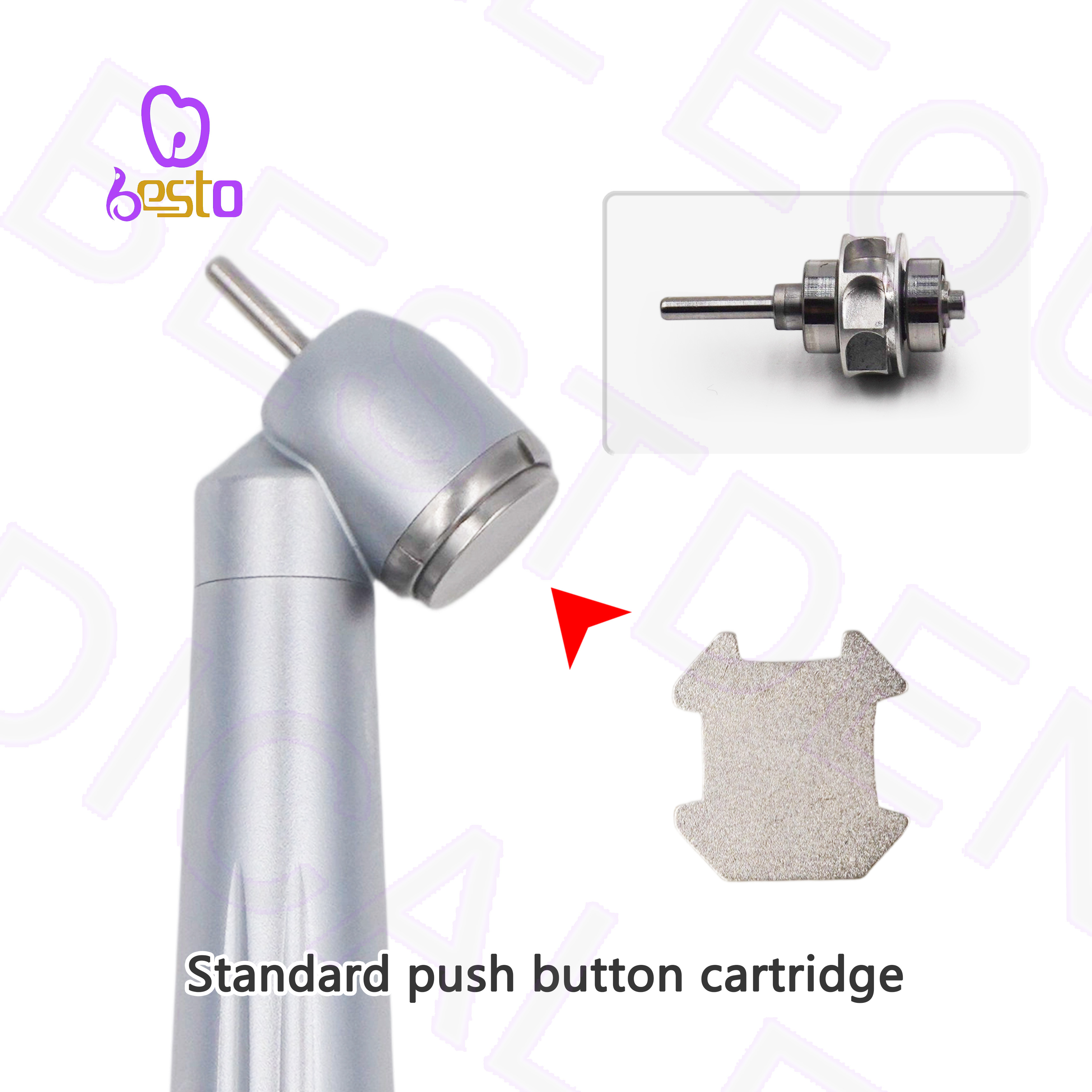 Dental 45 Degree Handpiece Push Button Air Turbine Handpiece Dental Equipment