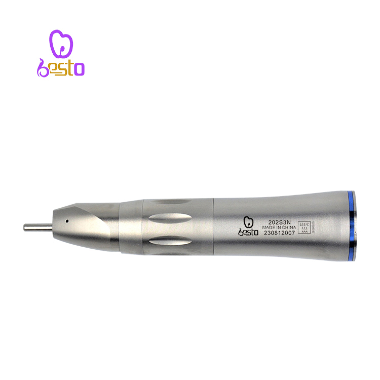 Dental Straight Handpiece Internal Spray with Ceramic Bearings Stainless Steel Low Speed Straight Handpiece 