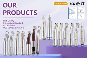 Dental Products CE/ISO Certified Dental Drills Push Button Stainless Steel High Speed Air Turbine Handpiece 
