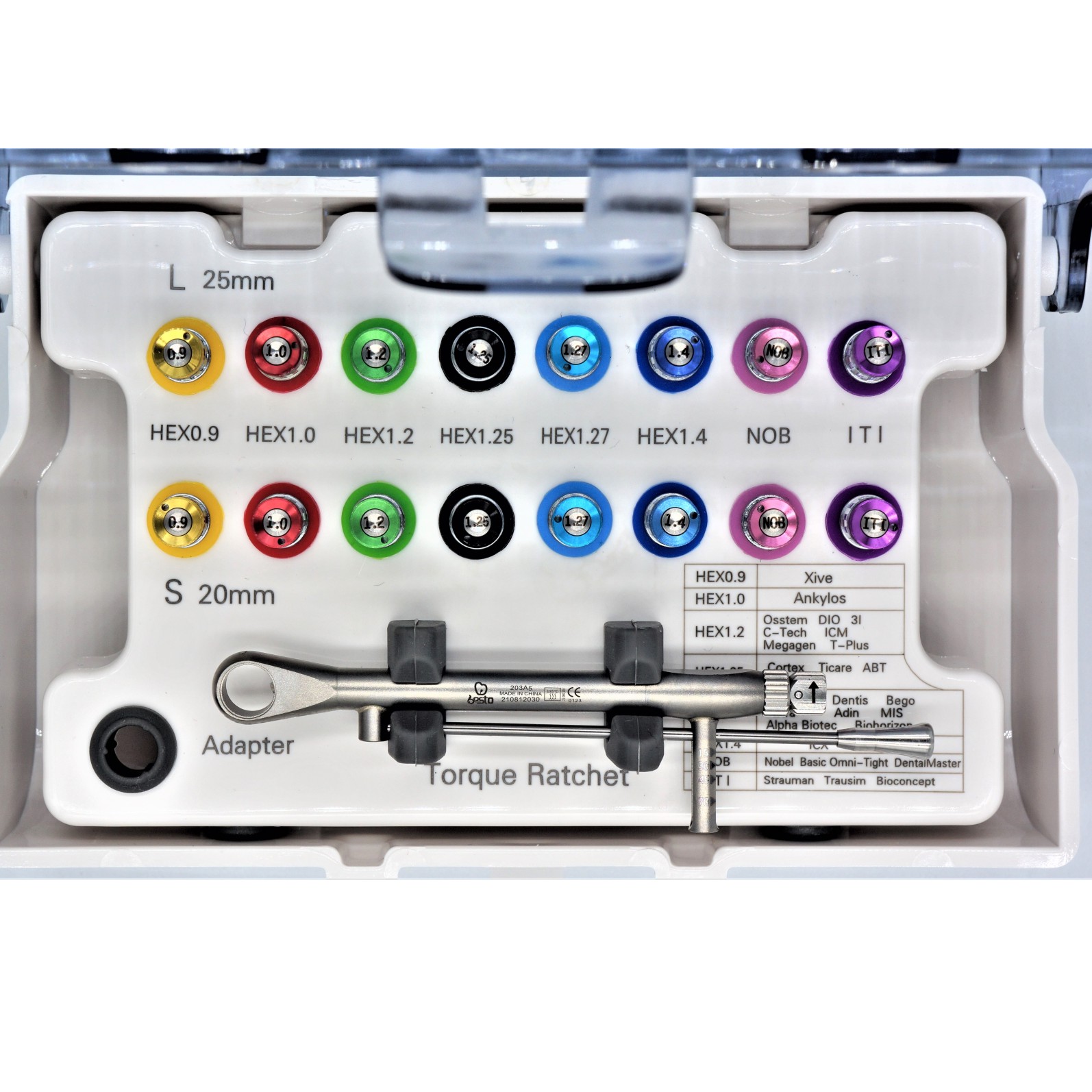  Dental Universal Implant Torque Screwdrivers Wrench Tool Kit For Dental Treatment.