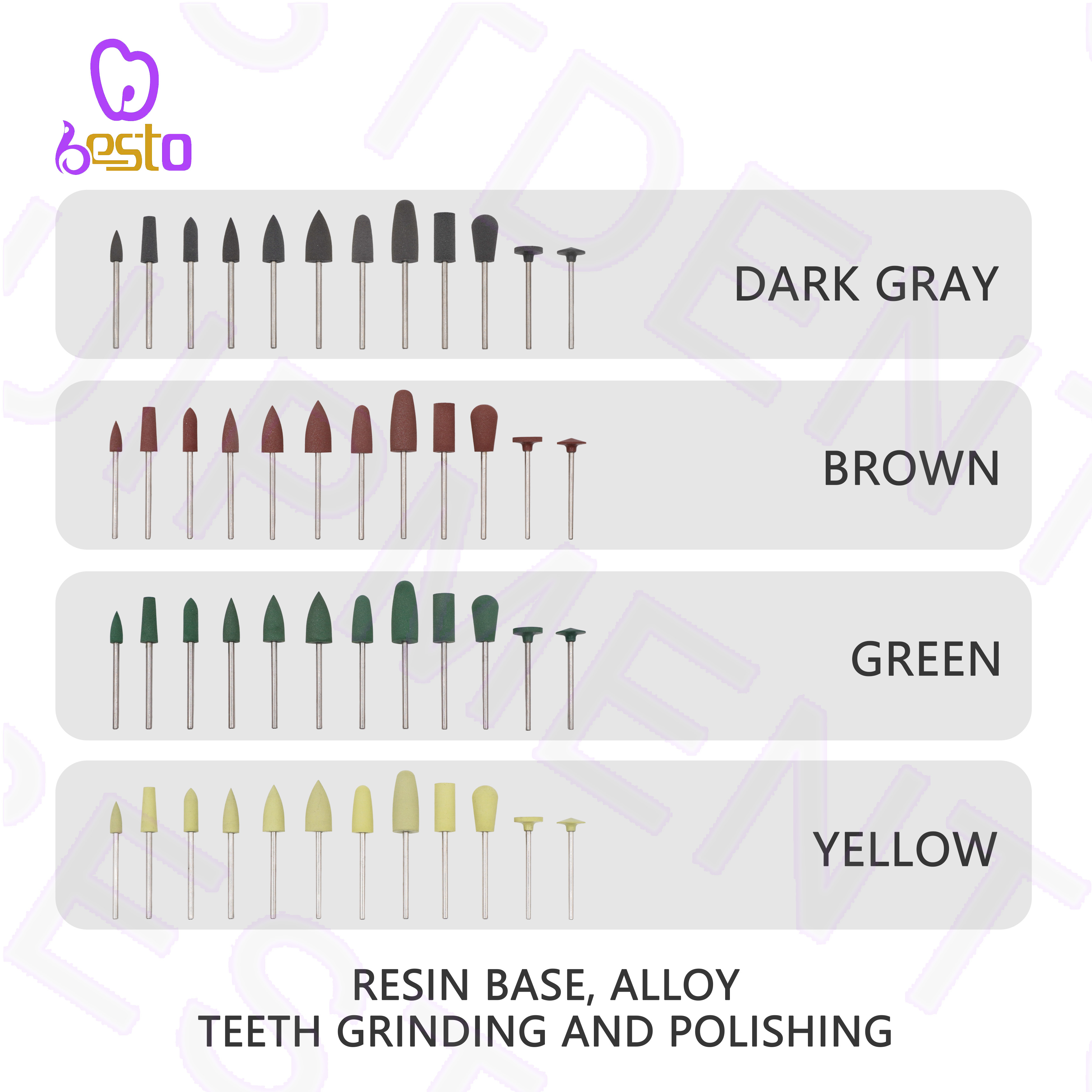 12pcs/box Dental Polishing Composite Kit Resin Polishing Disc Kit Dental Rubber Polisher