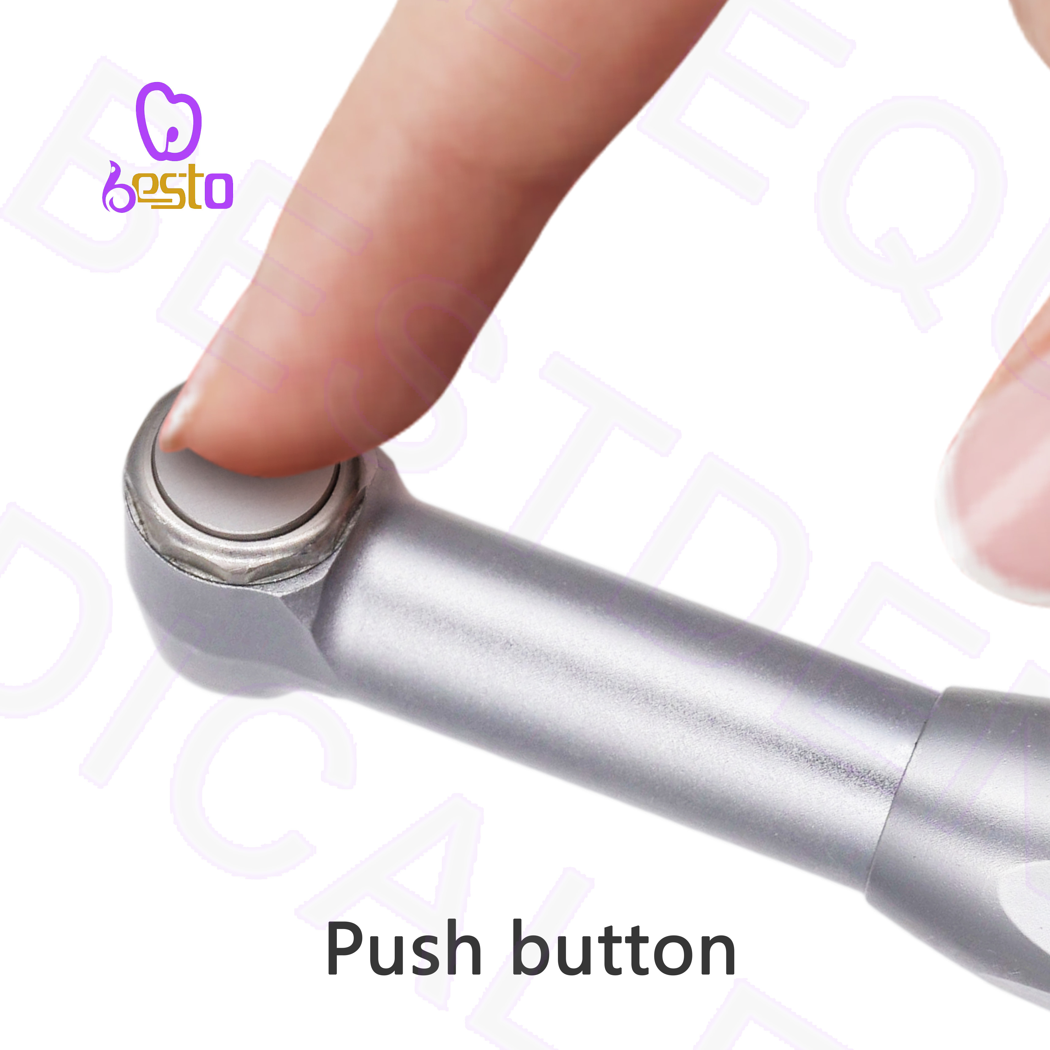 Dental Low Speed Handpiece Push Button Contra Angle Handpiece Stainless Steel Turbine E-type Dentistry Equipment