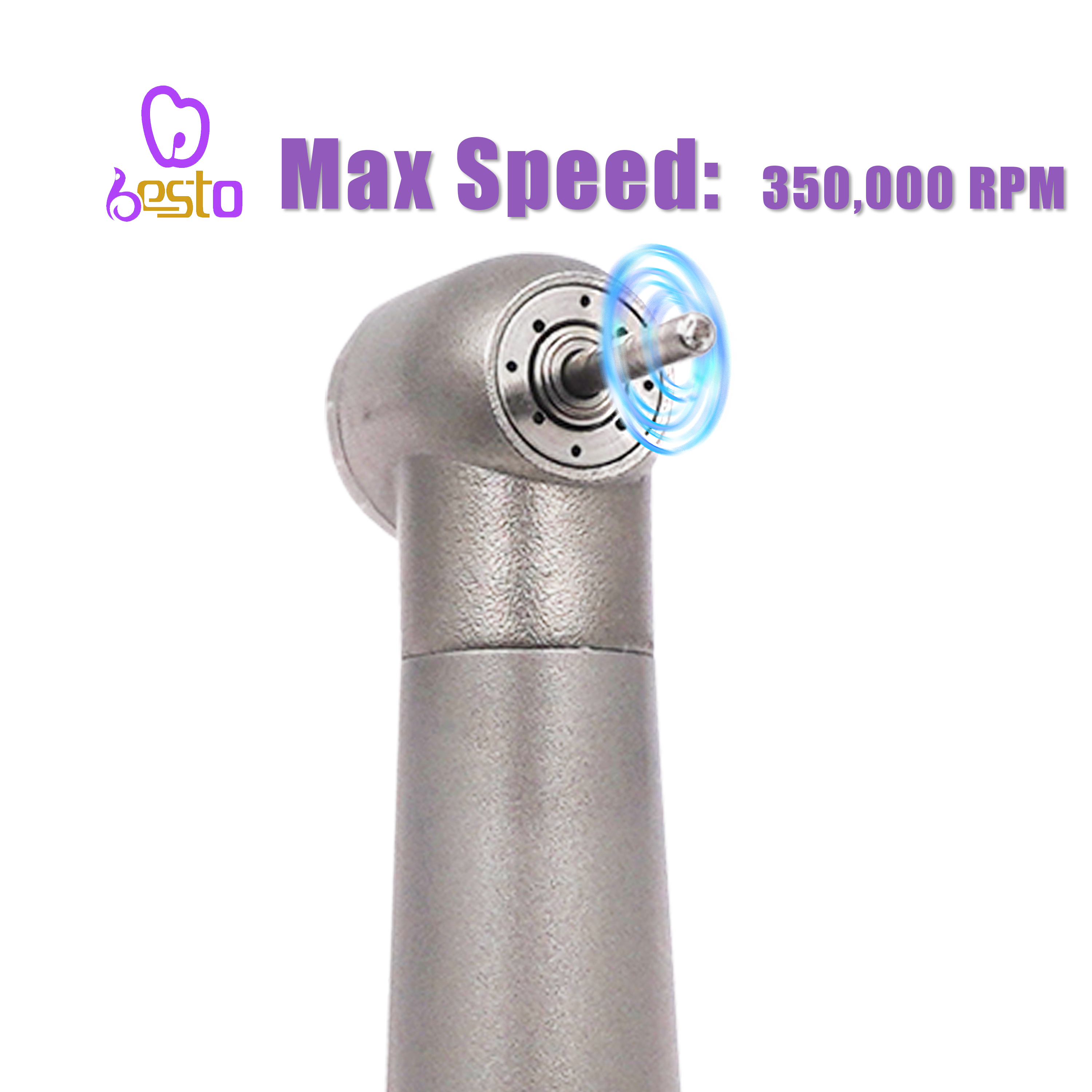 Dental Air Turbine Tips Push Button Ceramic Bearing High Speed Handpiece