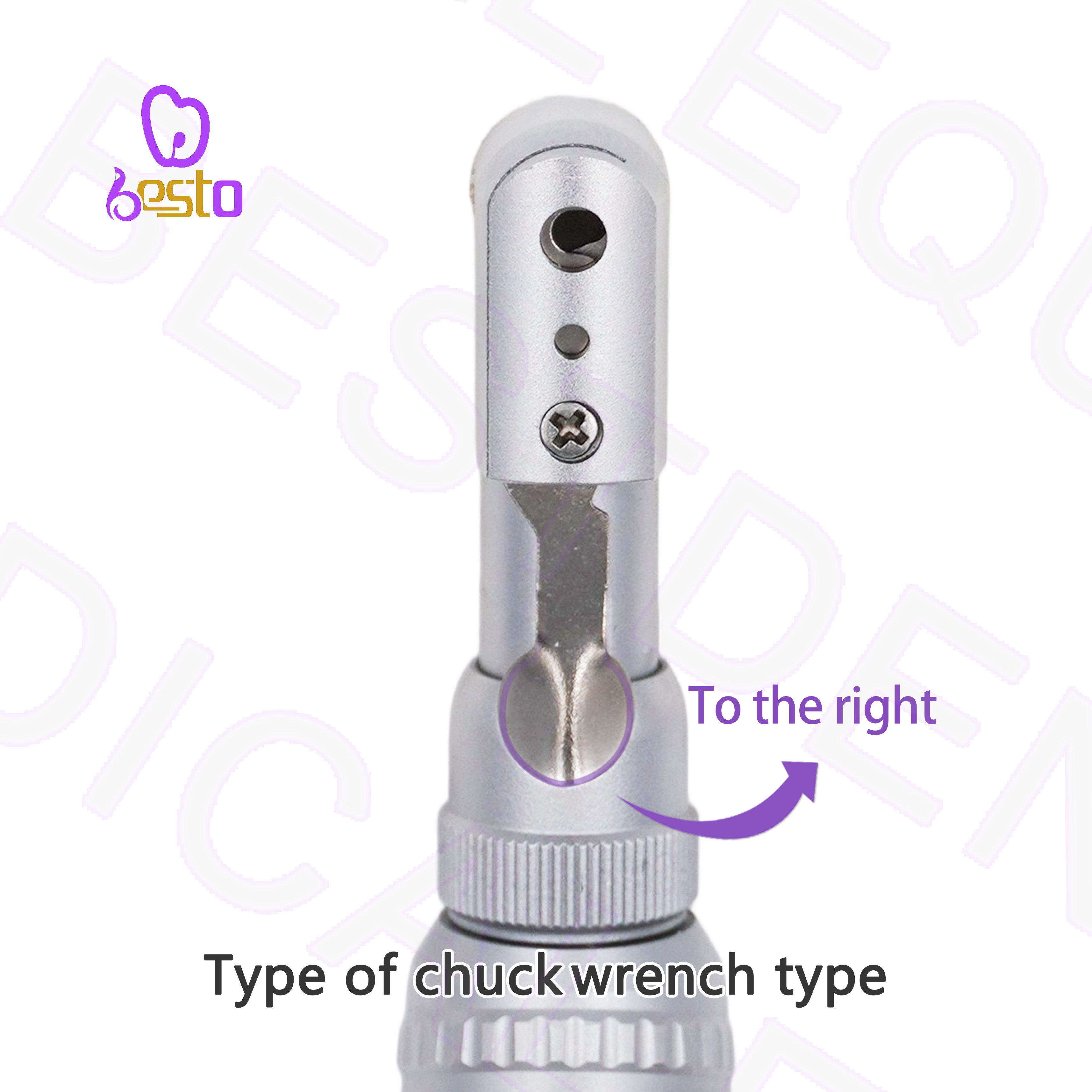 Dental Slow Low Speed Handpiece Wrench Key Contra Angle Stainless Steel Handpiece Air Turbine E-type for Lab Dentist