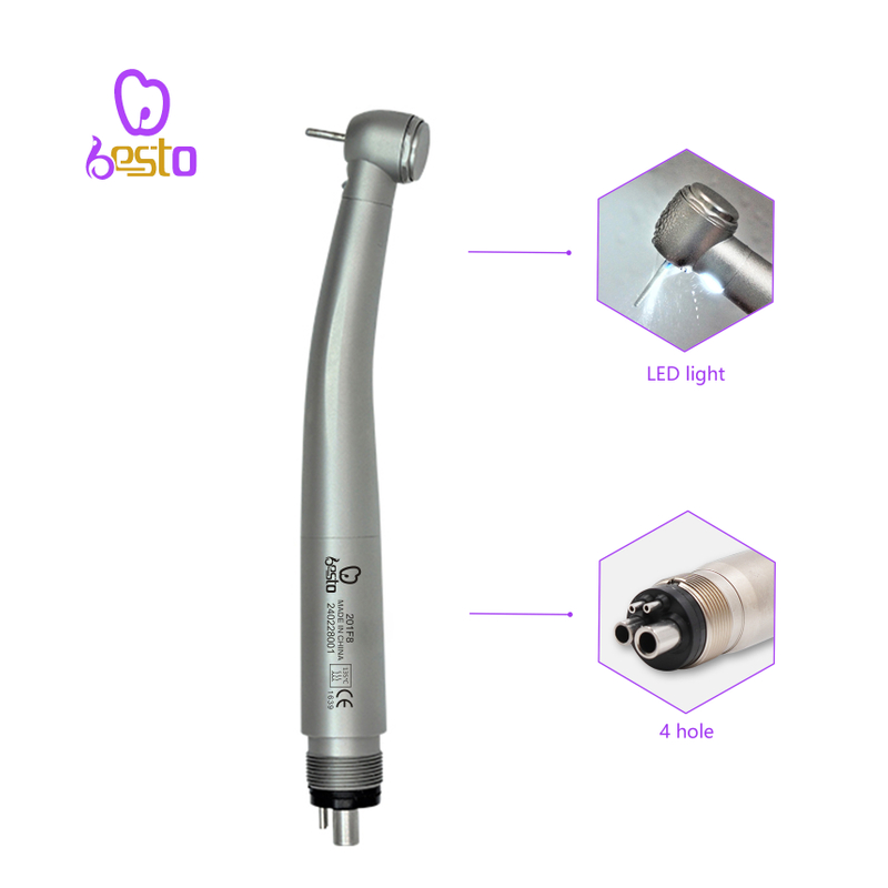 Dental LED Turbine E-generator High Speed Handpiece Push Buttone Dentistry Instrument