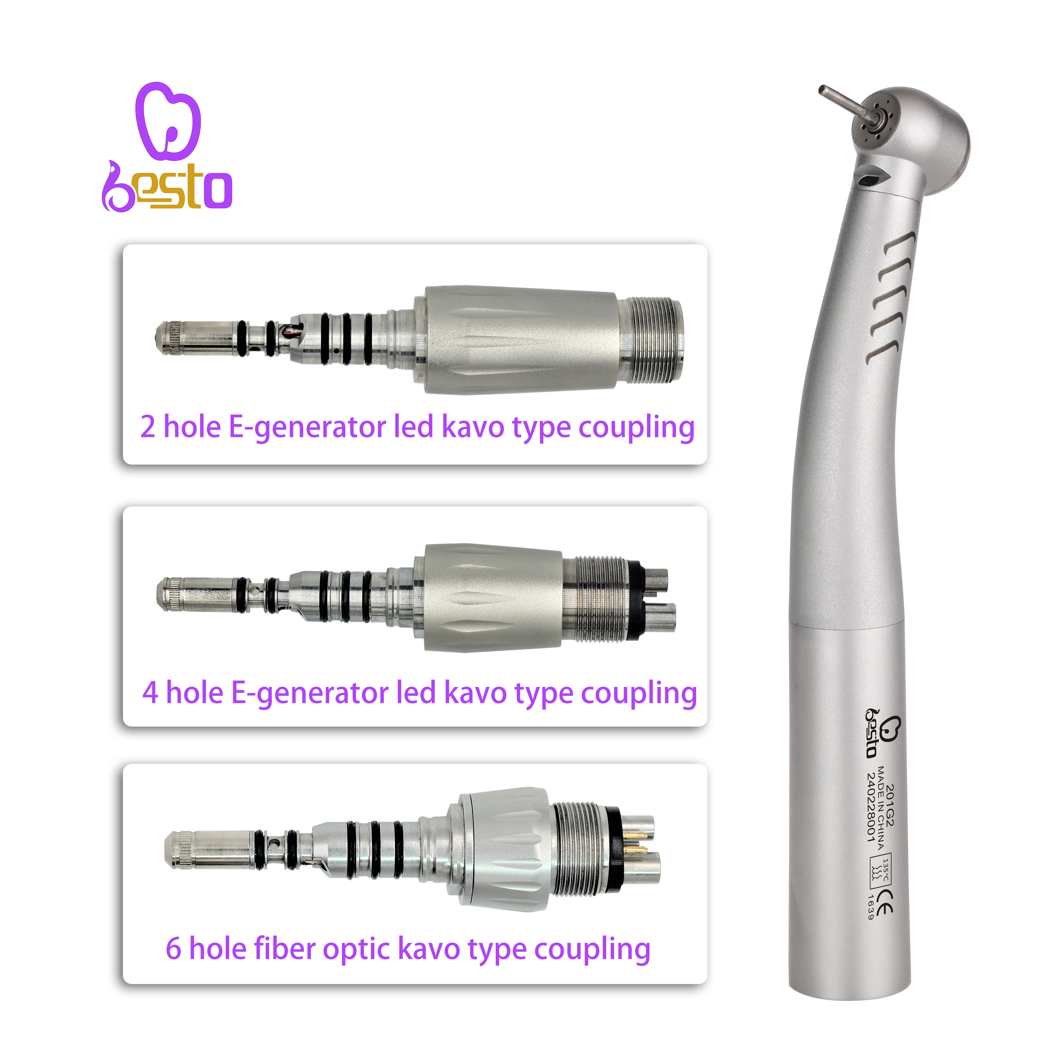 Dental Fiber Optic High Speed Air Turbine Handpiece 