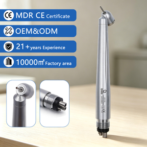OEM/ODM Dental 45 Degree High Speed Handpiece Stainless Steel Integrated Turbine Push Button Handpiece ISO Certified Dentistry Equipment