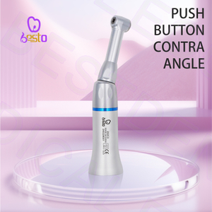 Dental Low Speed Handpiece Push Button Contra Angle Handpiece Stainless Steel Turbine E-type Dentistry Equipment