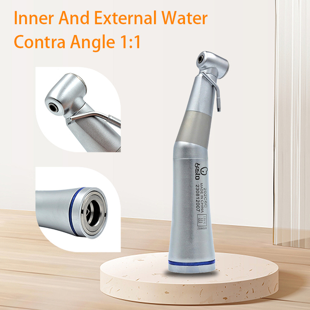Dental Double Channel Water Sprays Push Button Contra Angle