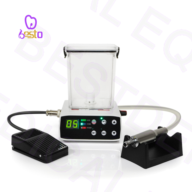 Dental Equipment with Electric Motor and Fiber Optic Water Tank Turbine Powered