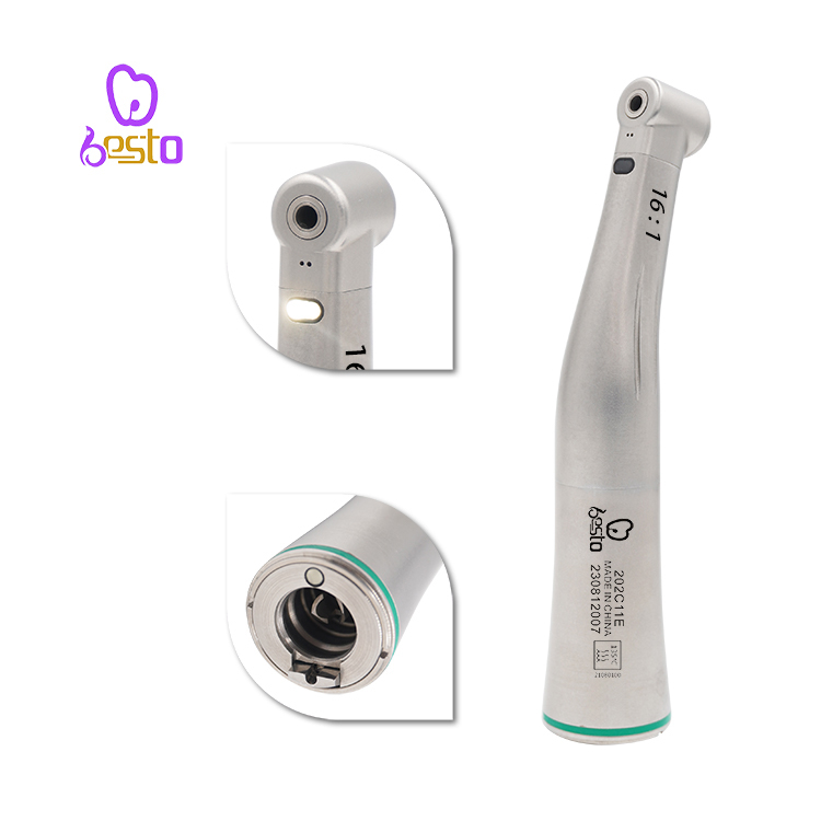 Dental 16:1 Handpiece Contra Angle Fiber Optic Low Speed Handpiece Root Canal Reciprocation Dental Engine Files Endodontic Handpiece