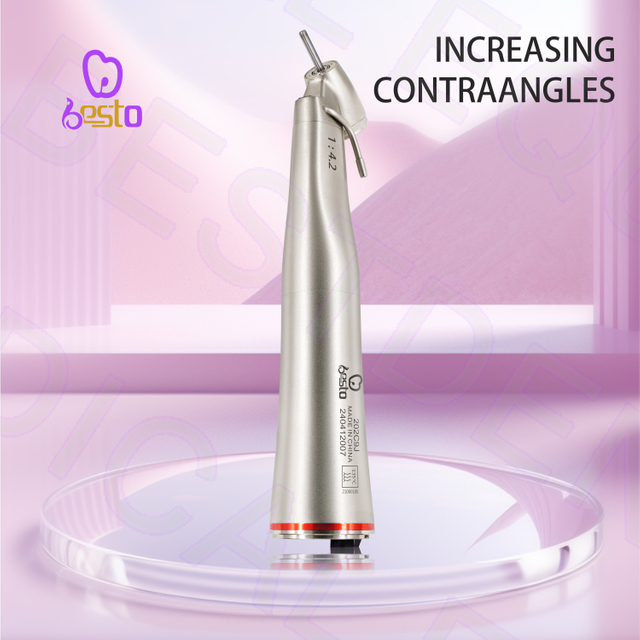 Dental SG45L low speed handpiece 1:4.2 increasing dental contra angle fiber optic external cooling electric surgical handpiece