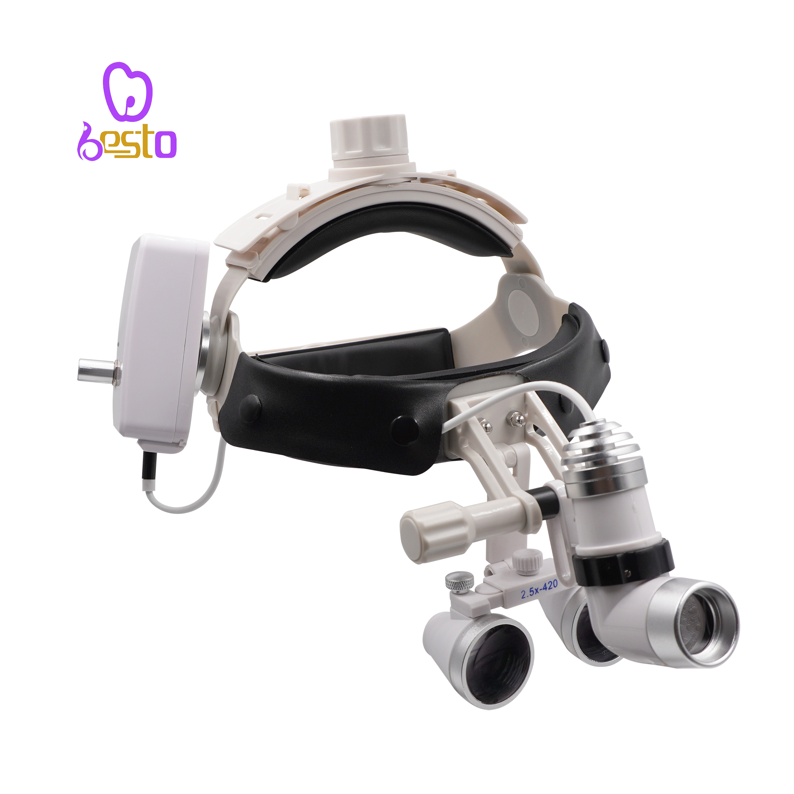 2.5X 3.5X LED Dental Surgical Headlight Headband Dentist Binocular Loupes Brightness Spot Adjustable Headlamp Loupes