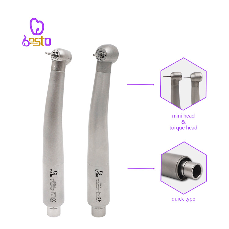 Dental Air Turbine Tips Push Button Ceramic Bearing High Speed Handpiece
