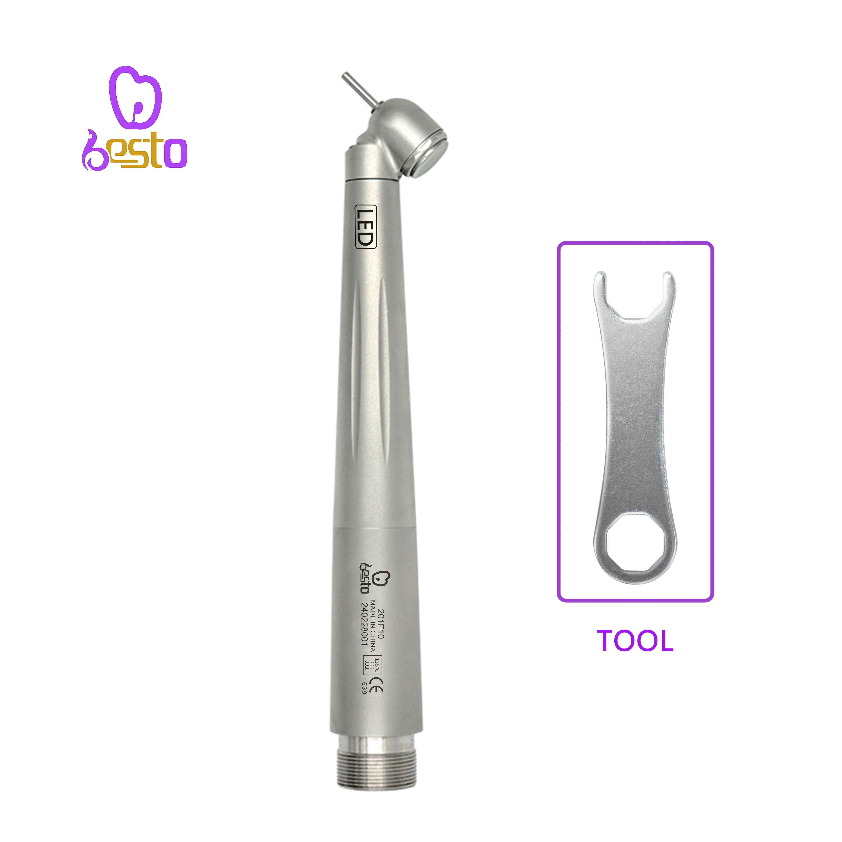 Dentistry Tools Led 45 Degree LED E-generator Tips High Speed Air Turbine Foshan Handpiece