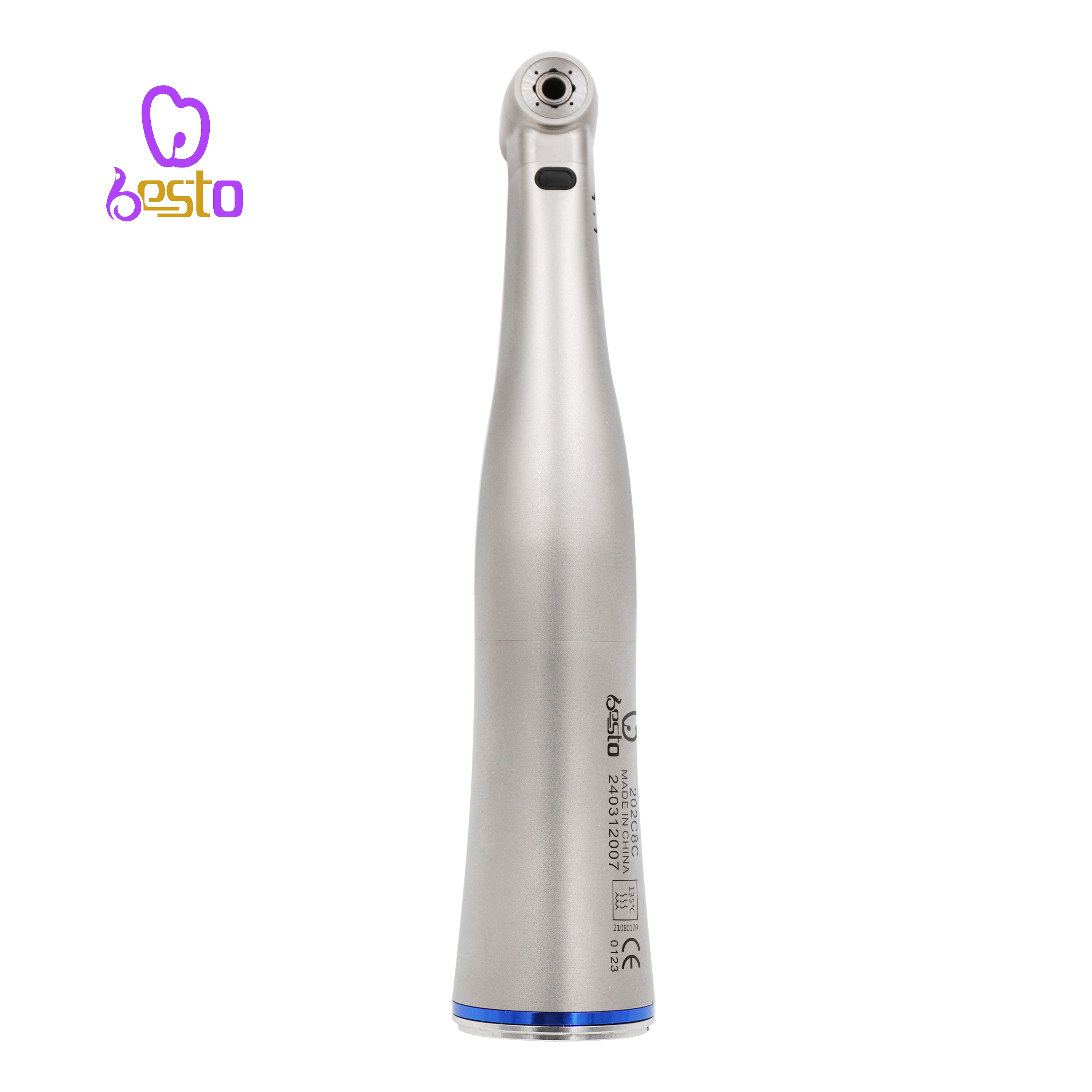 Dental 1:1 Fiber Optic Contra Angle Stailess Steel 4 Holes Spray Low Speed handpiece Dental Handpiece 