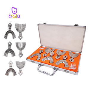 Dentist Implant Trays Autoclavable Three Sizes Upper And Lower Stainless Steel Dental Implant Impression Tray