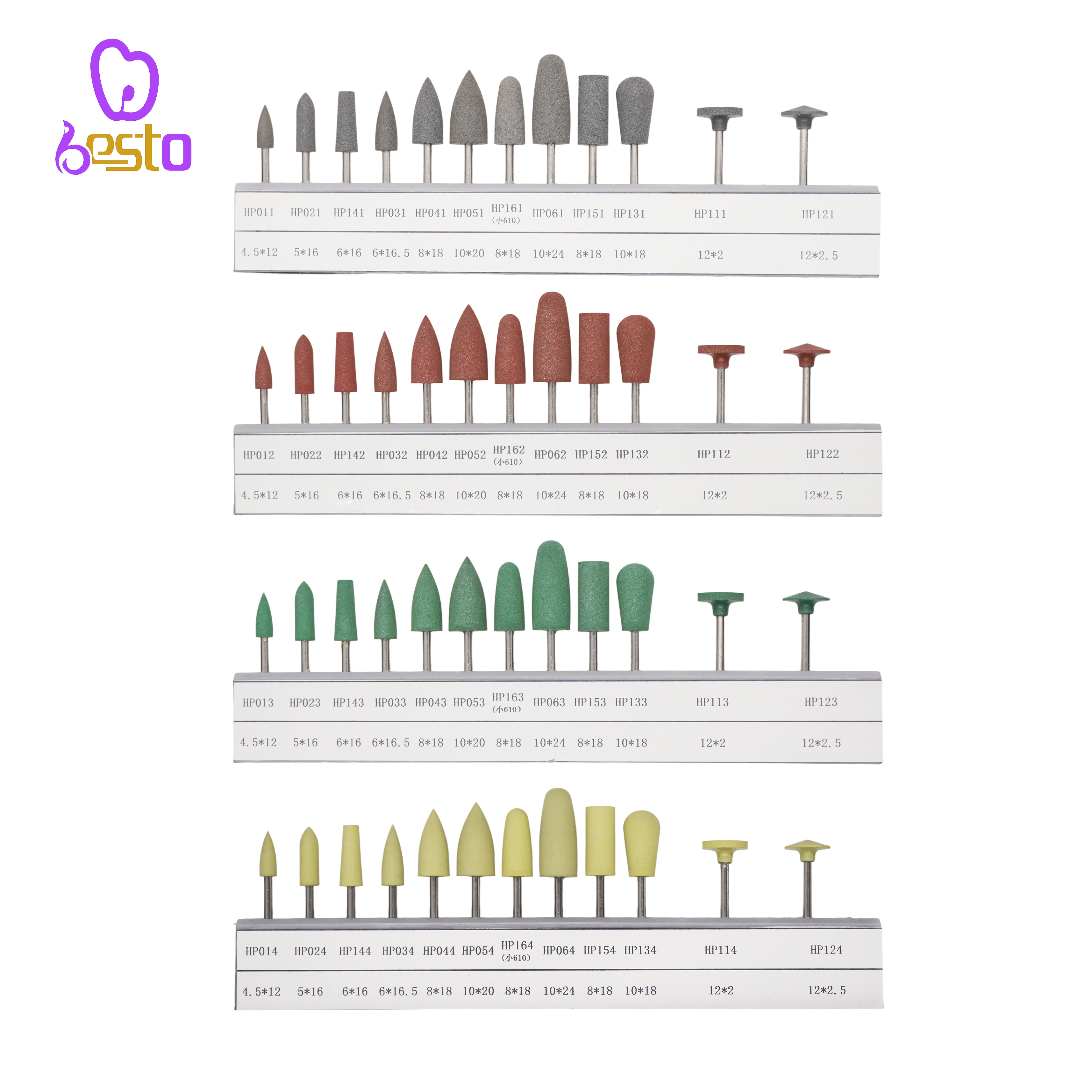 12pcs/box Dental Polishing Composite Kit Resin Polishing Disc Kit Dental Rubber Polisher