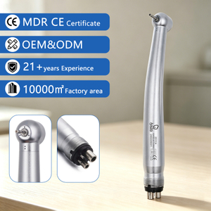 Dental Products CE/ISO Certified Dental Drills Push Button Stainless Steel High Speed Air Turbine Handpiece 