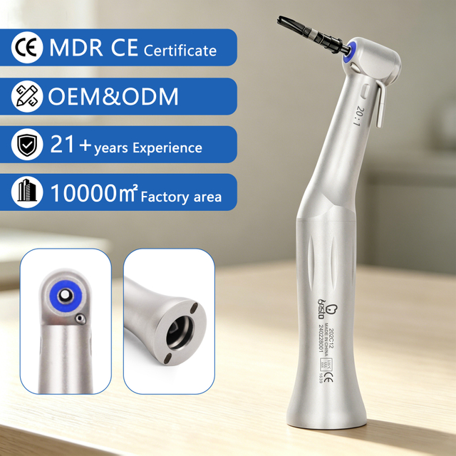 Dental Implant Tool 20:1 Implant Contra Angle Dental Handpiece for Implant Motor