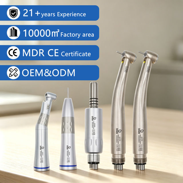 Best Dental LED Air Turbine Handpiece Kit High Speed Handle Low Speed Contra Angle Student Set Dentist Tool